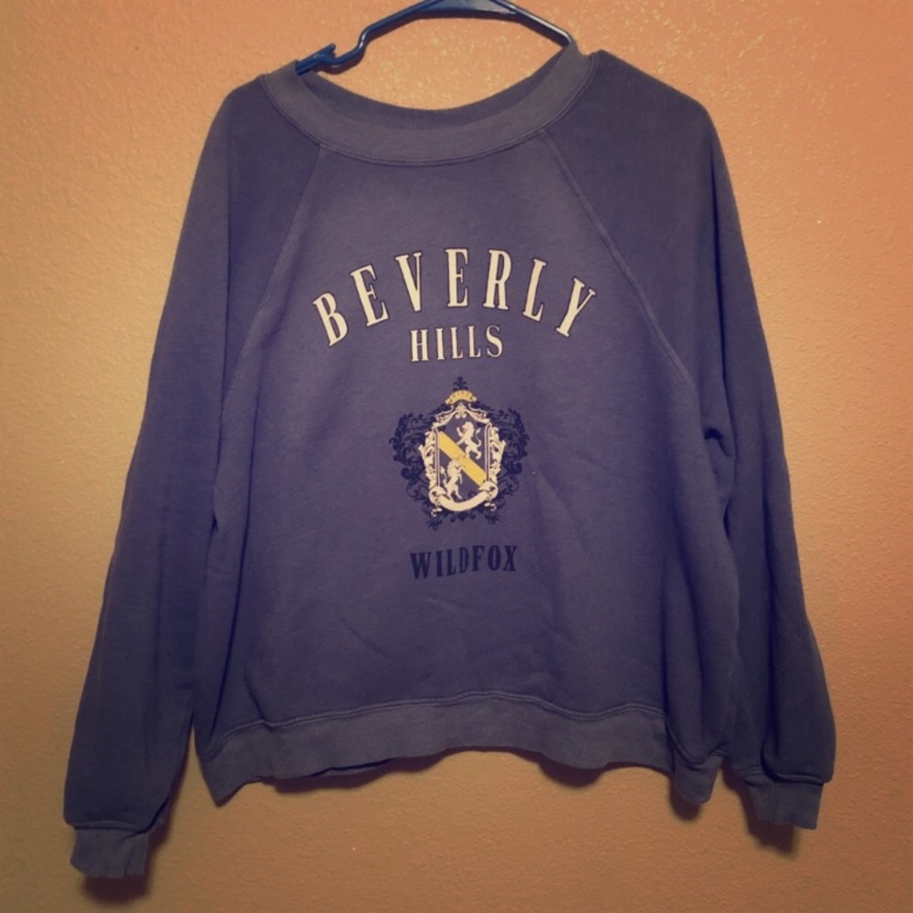 wild fox crew neck beverly hills.
